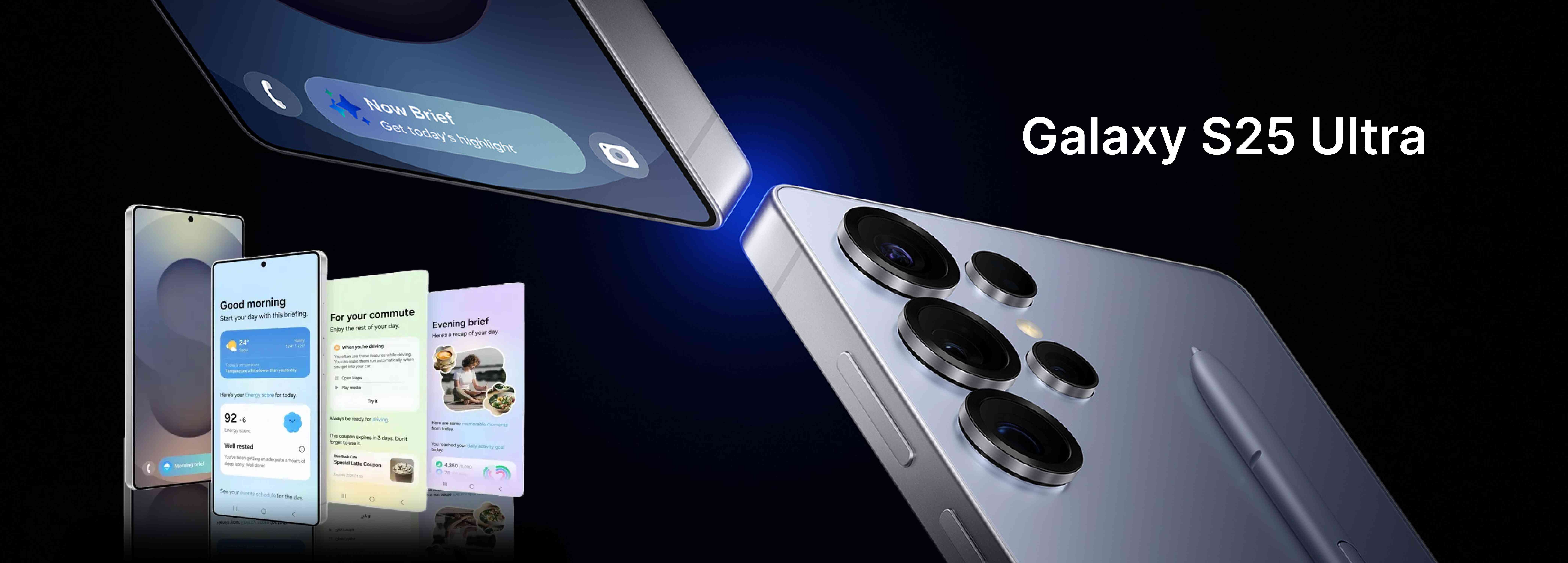 Samsung Galaxy S25 Ultra with 5.8mm slim titanium body and triple 200MP AI camera