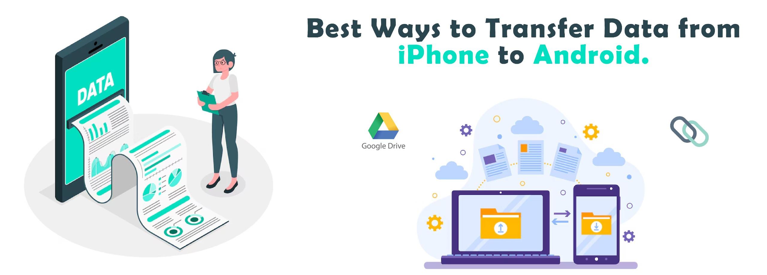 Transfer data from iPhone to Android using cable or Google account in 2025